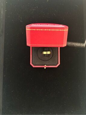 Classic Cartier Gold Love Ring in Red Box